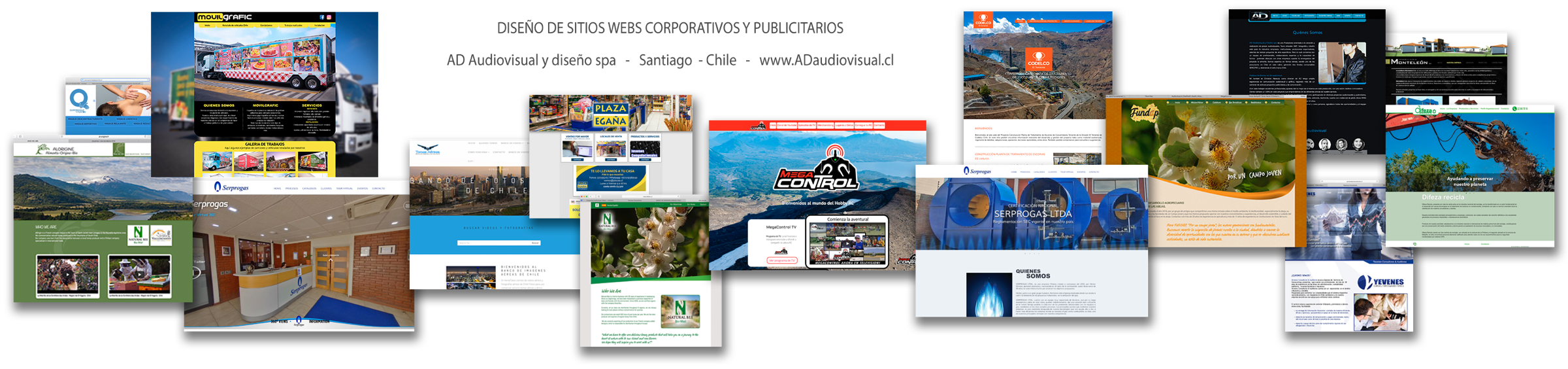 foto collage del servicio de diseño de sitios webs multiplataforma en Chile